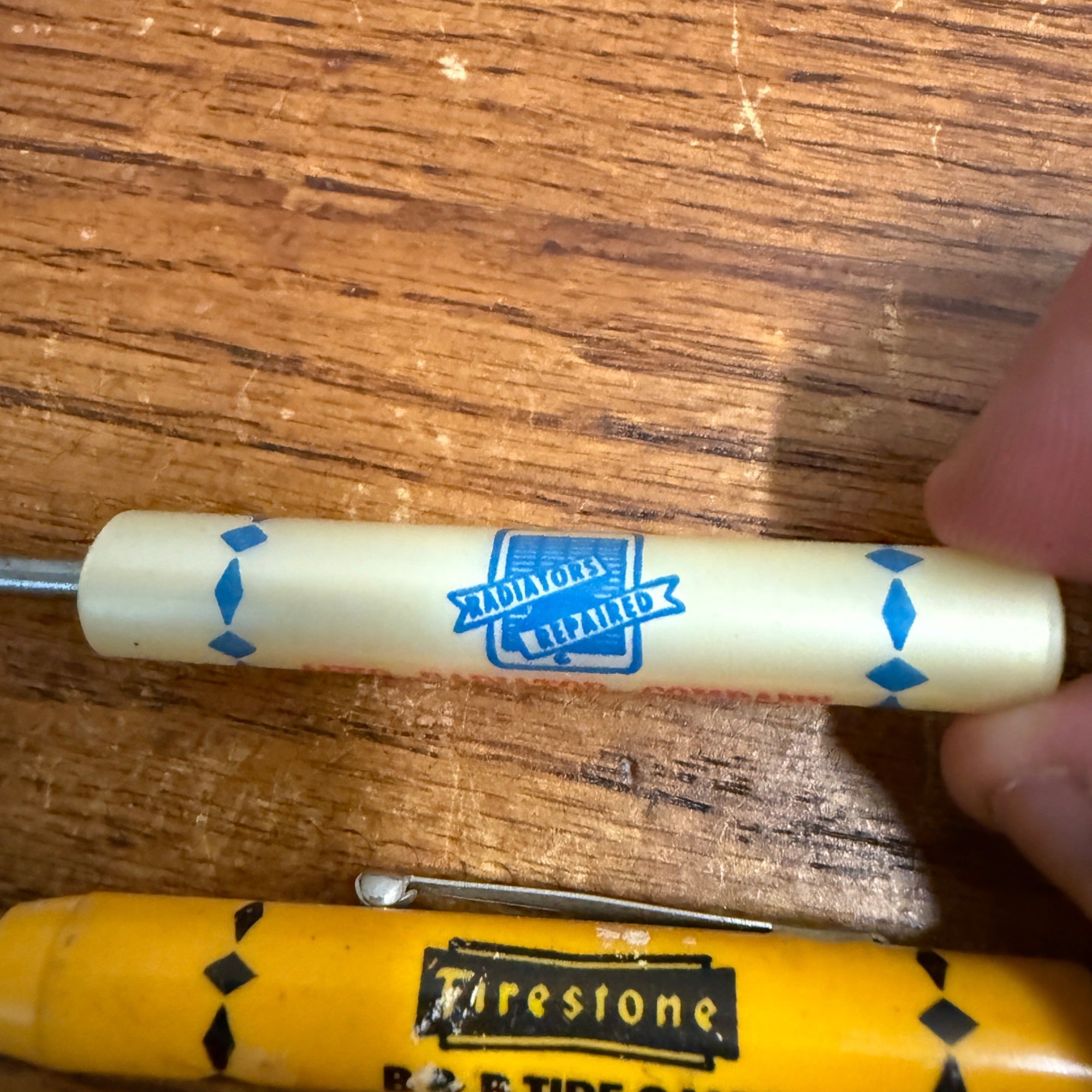 (2) Advertising Mini Screwdrivers Firestone Radiators Salesman Samples