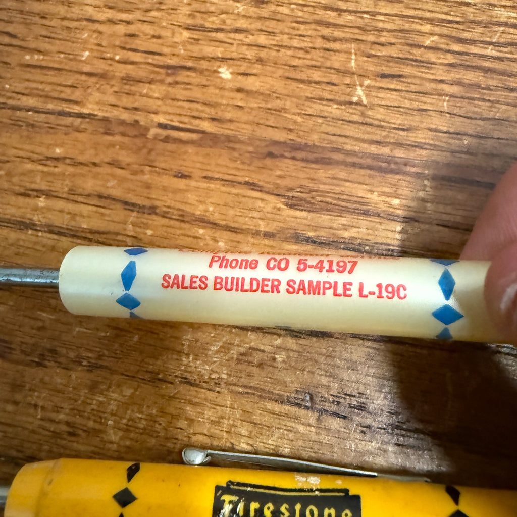 (2) Advertising Mini Screwdrivers Firestone Radiators Salesman Samples