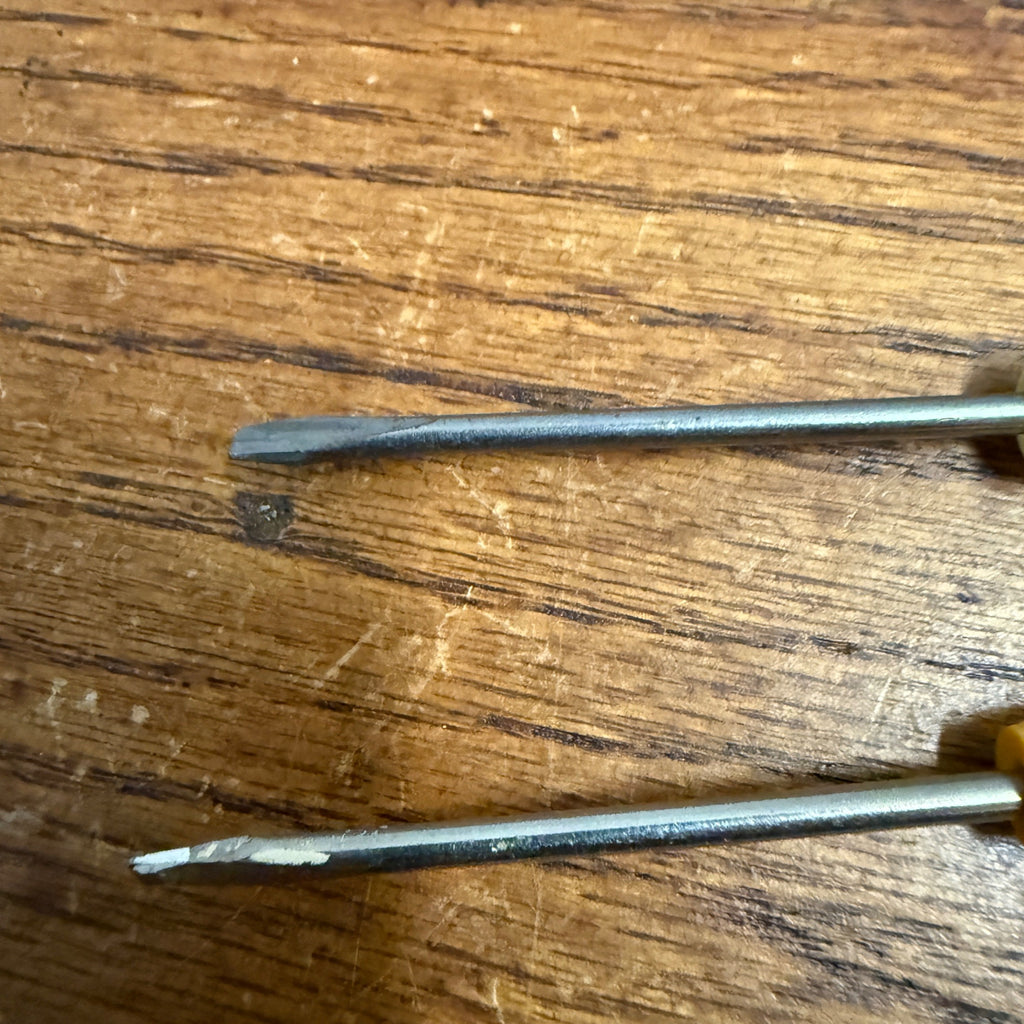 (2) Advertising Mini Screwdrivers Firestone Radiators Salesman Samples