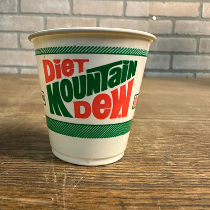 VIntage 4oz Promo Sample Diet Mountain Dew Plastic  Cup Soda