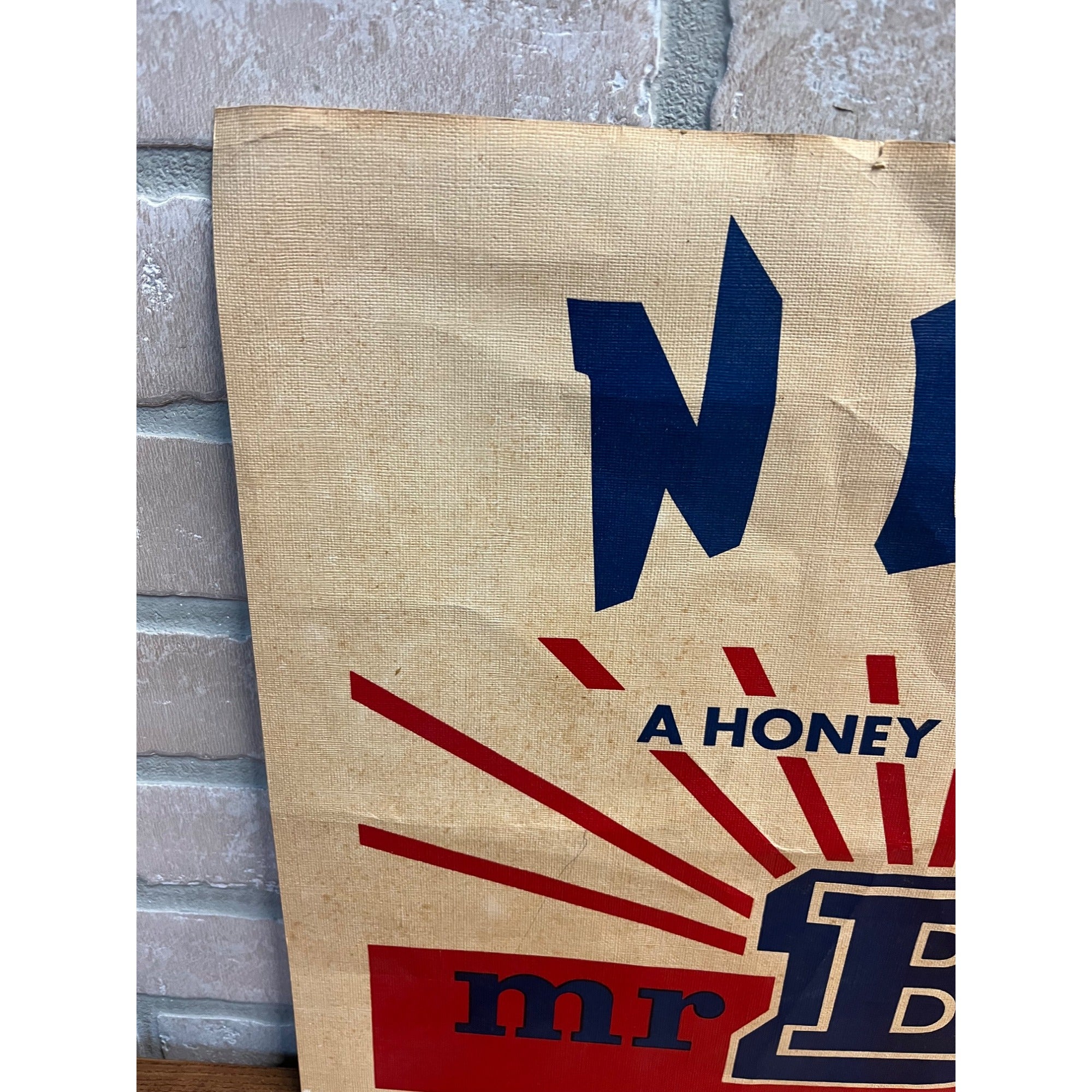 Vintage 1930s Mr B Chewing Tobacco Advertising Sign Red Lion PA J.C. Winter & Co