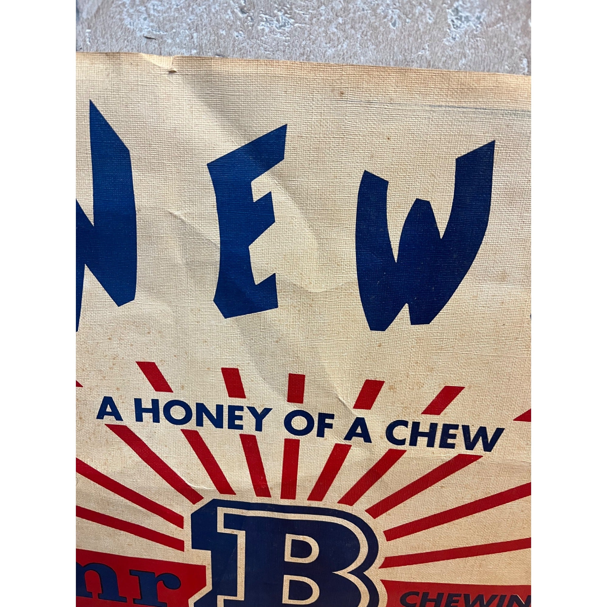Vintage 1930s Mr B Chewing Tobacco Advertising Sign Red Lion PA J.C. Winter & Co