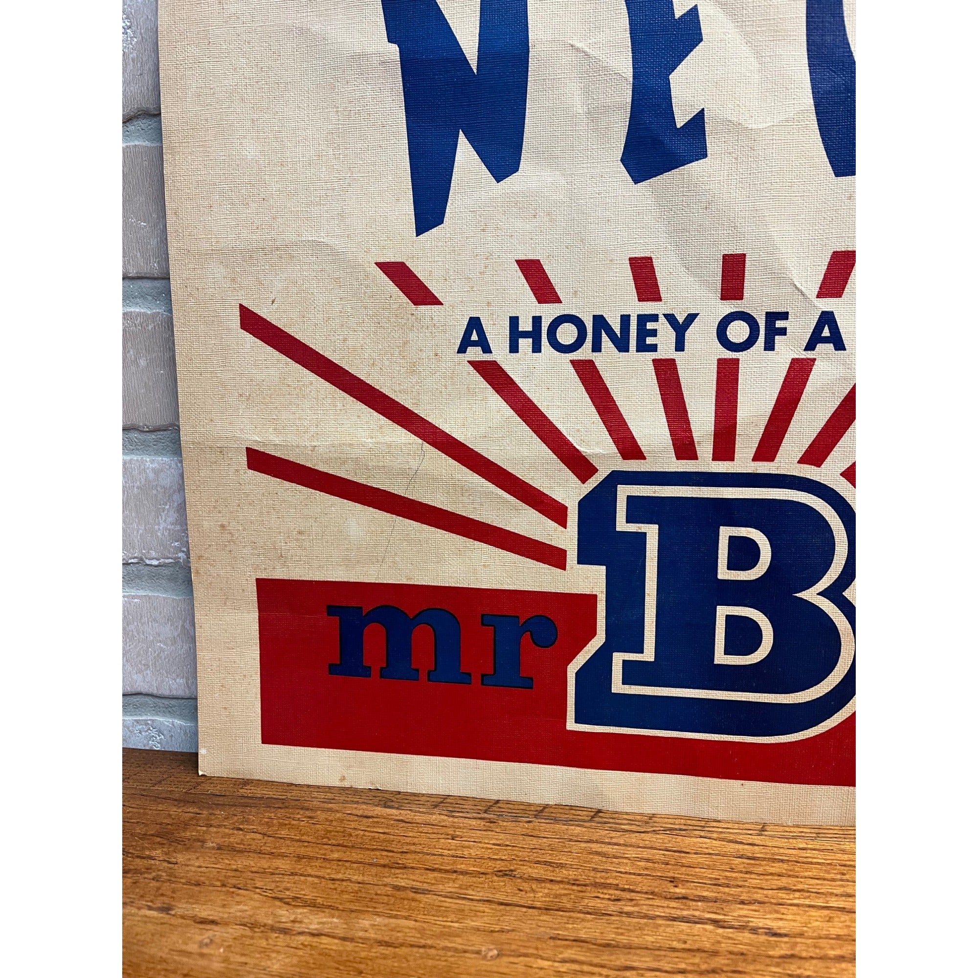 Vintage 1930s Mr B Chewing Tobacco Advertising Sign Red Lion PA J.C. Winter & Co