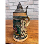 Vintage Matthias Grimscheid Courting Couple Relief Beer Stein w/Lid Germany 0.5L