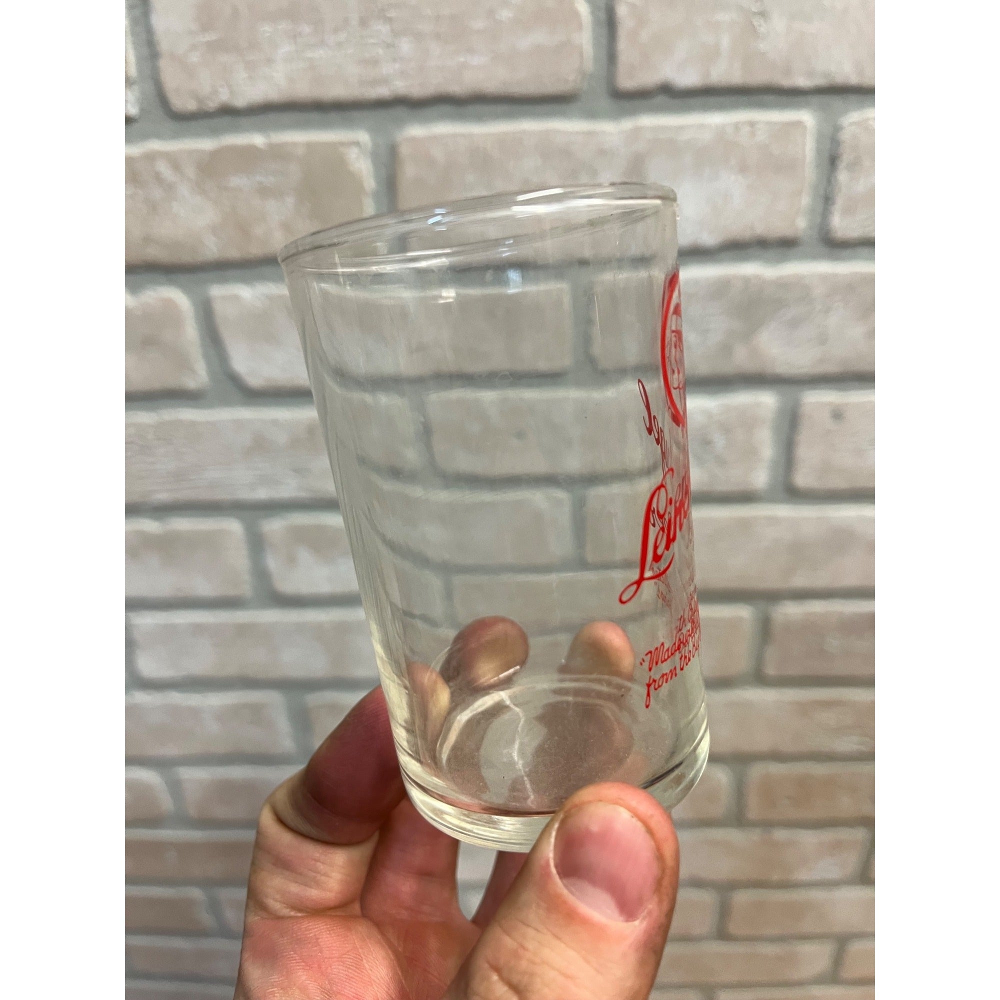 Vintage 1960s Leinenkugels Beer Tester Sampler Shot Glass 3.5"