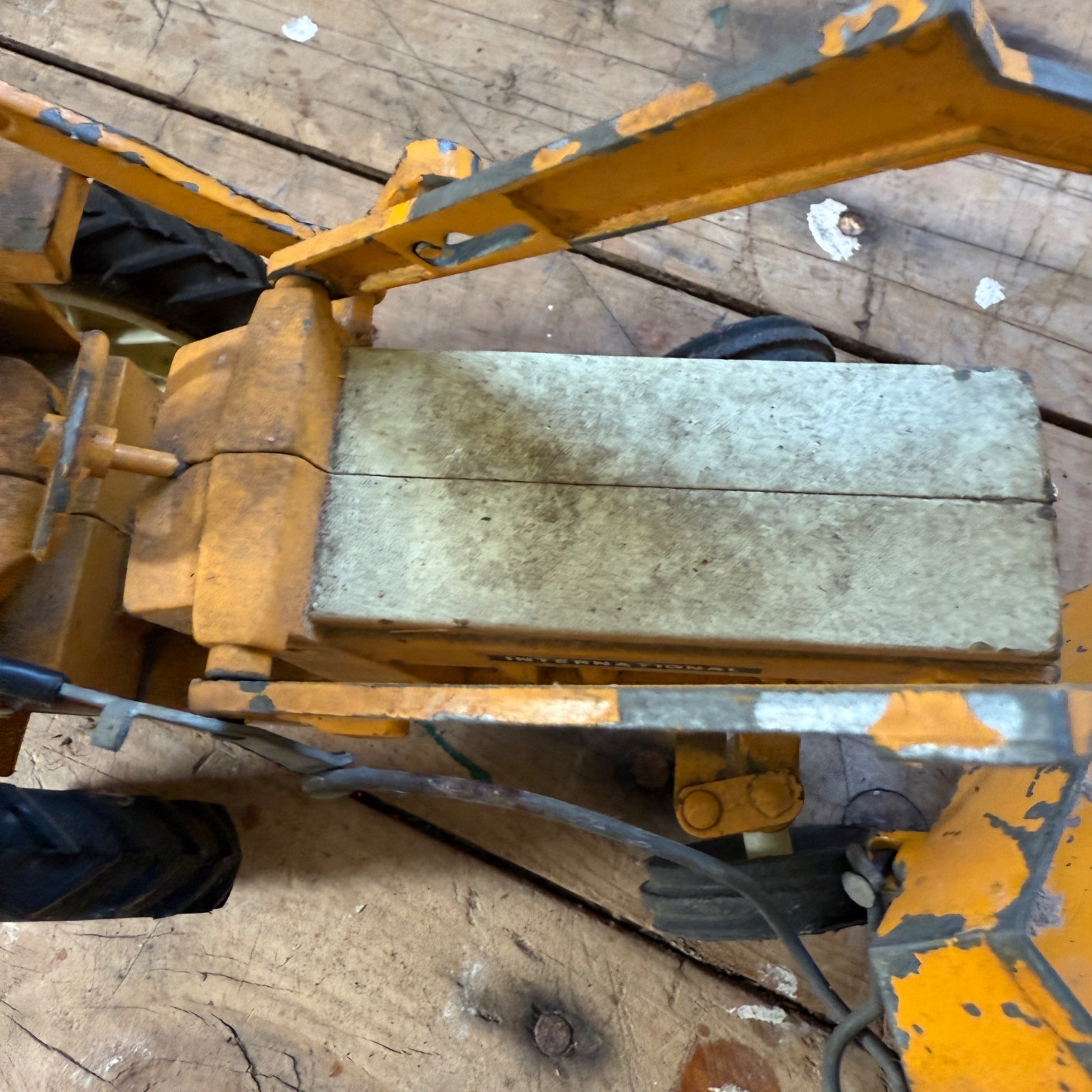 ERTL Yellow International Harvester Tractor Backhoe Loader Parts or Repair