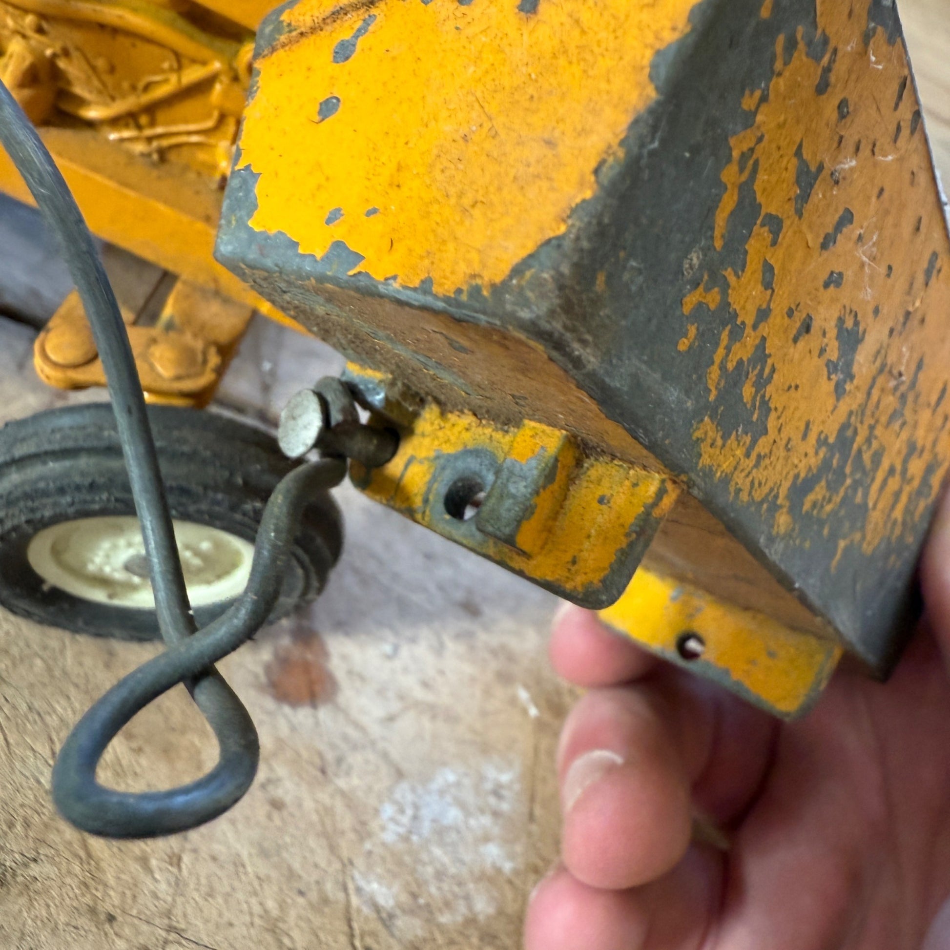 ERTL Yellow International Harvester Tractor Backhoe Loader Parts or Repair