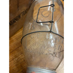 Original CF Orvis Manchester Embossed Glass Minnow Trap In Original Box