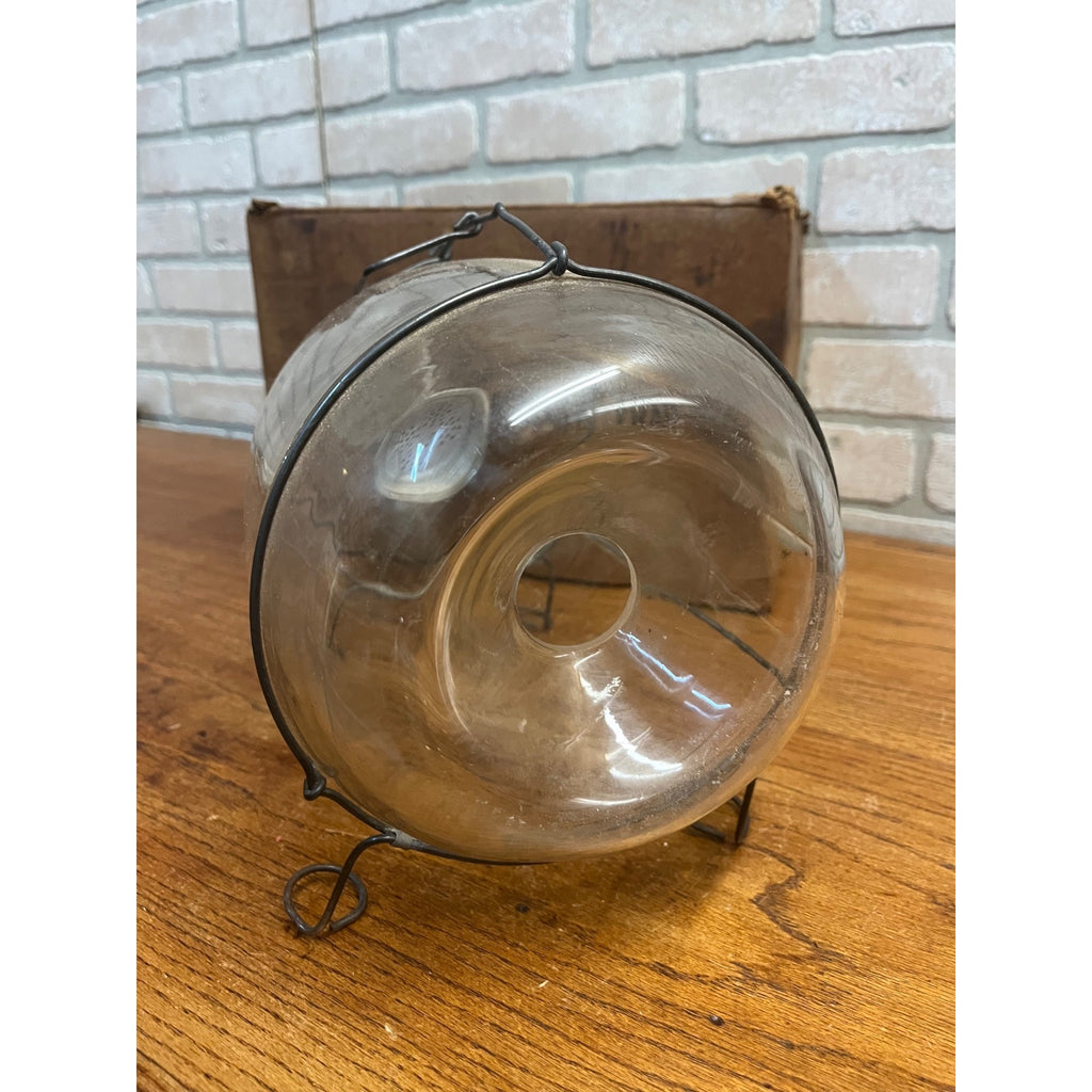 Original CF Orvis Manchester Embossed Glass Minnow Trap In Original Box