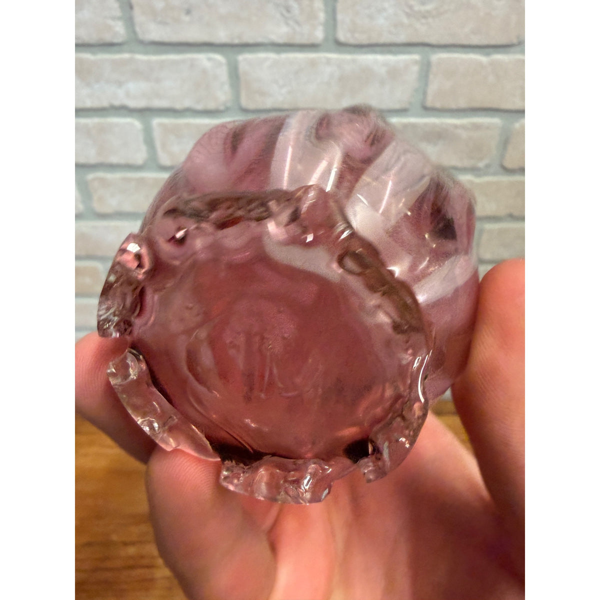 Antique Stevens & Williams Hand Blown Cranberry Applied Foot Creamer Pitcher 4"