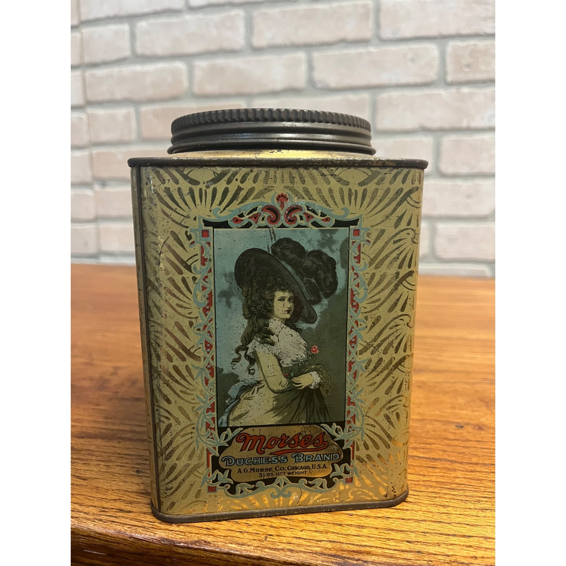 Vintage 1930s Morses Duchess Brand Hard Candy Tin By A. G. Morse Co Chicago 3lb