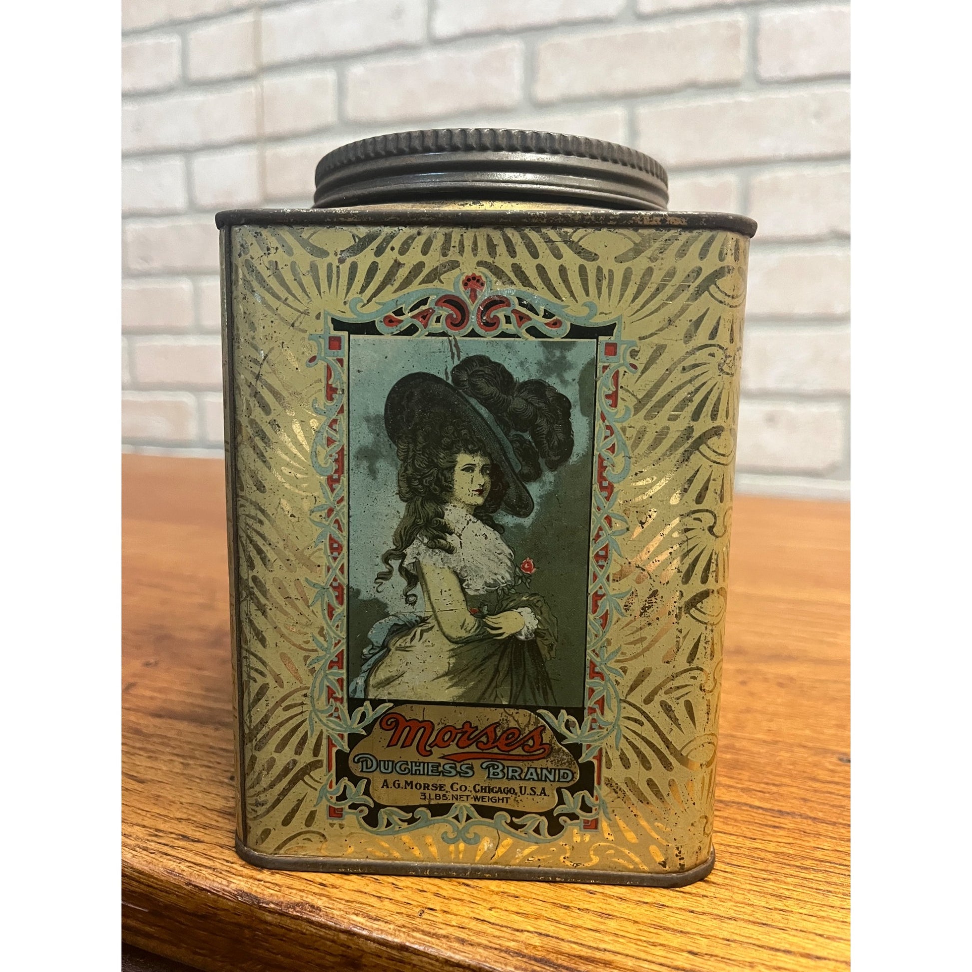 Vintage 1930s Morses Duchess Brand Hard Candy Tin By A. G. Morse Co Chicago 3lb