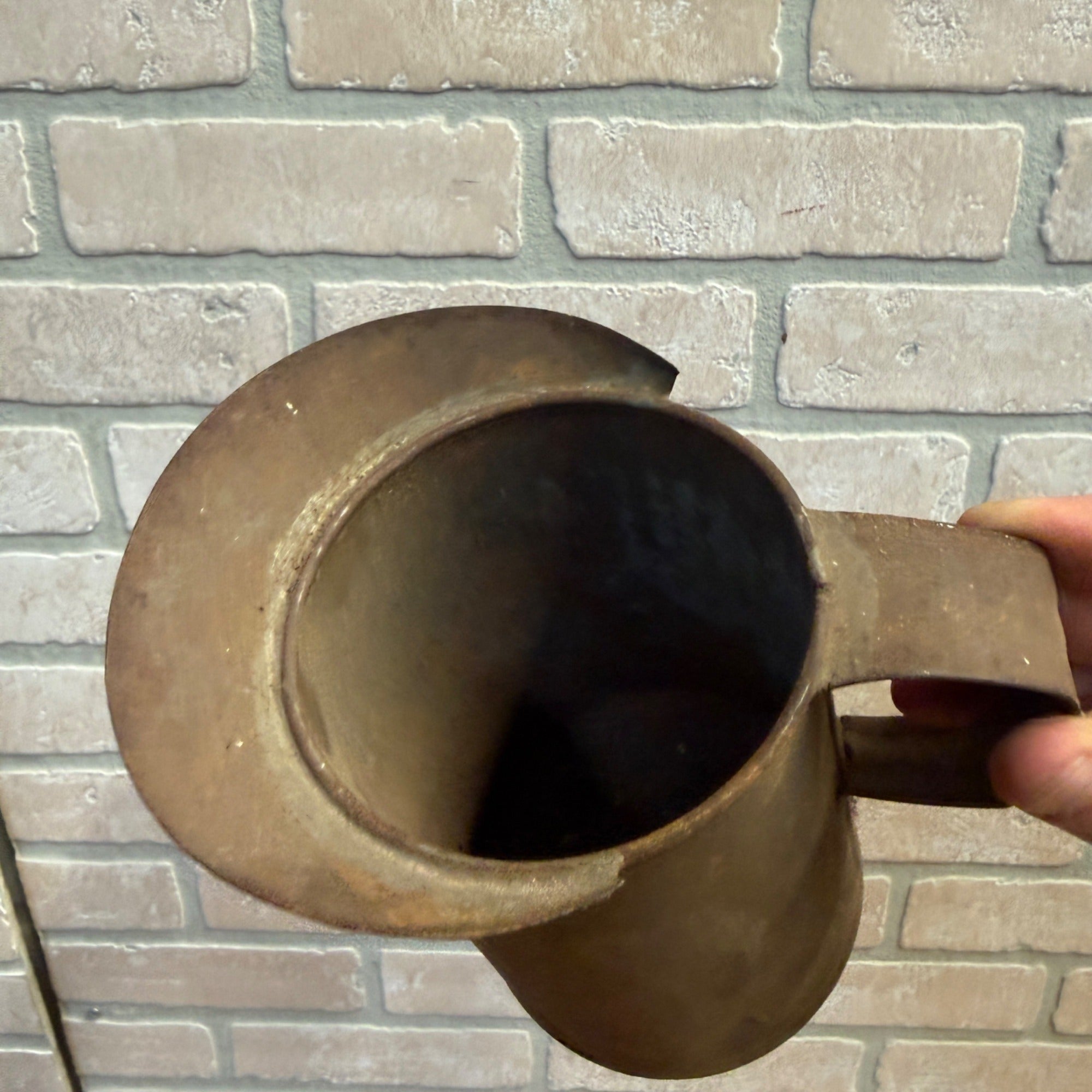 Rustic Primitive Tin Pitcher Antique Farmhouse Artisan Decor Early 1900s Vintage Accent Piece