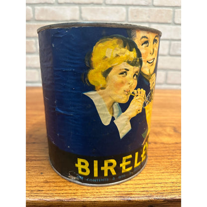 Rare Vintage 1930s Bireleys Syrup Juice Can Sign Advertising Paper Label Kids