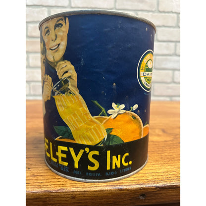 Rare Vintage 1930s Bireleys Syrup Juice Can Sign Advertising Paper Label Kids