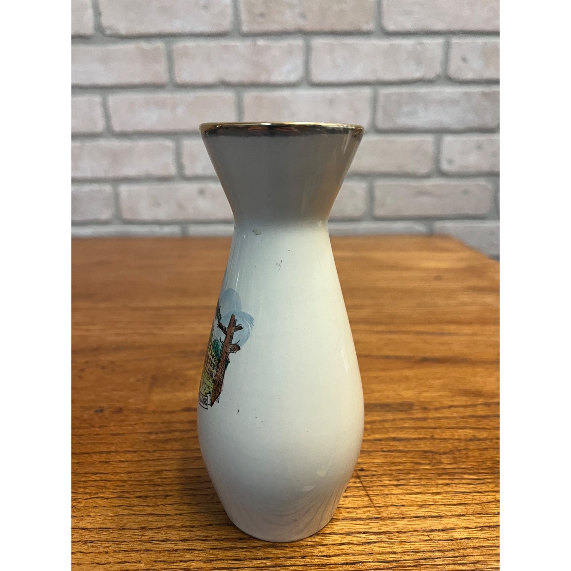 Vintage 1950s Wisconsin State College Oshkosh Wis Radford Hall Vase University