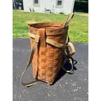 Antique Early Adirondack Trapper Back Pack Basket Original Straps Amazing Shape