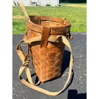 Antique Early Adirondack Trapper Back Pack Basket Original Straps Amazing Shape