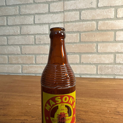 1950s Masons Root beer ACL Brown Amber Soda Pop Bottle Chicago