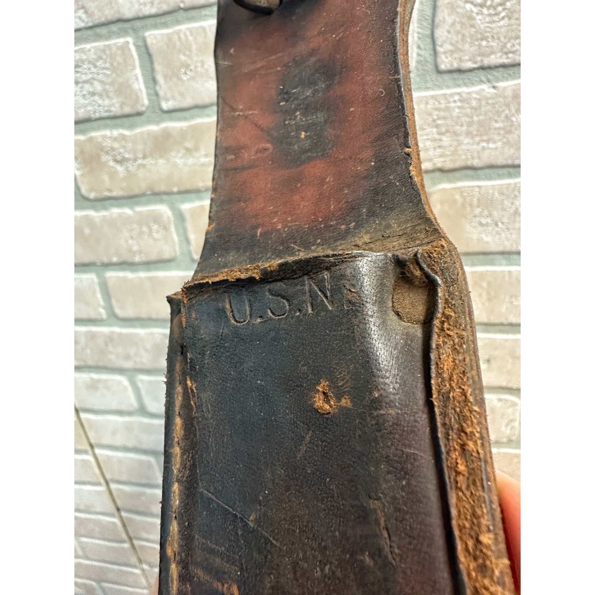 Original WWII US Navy RH 37 Fighting Knife + Sheath, Dog Tags, & Medals Named ID Estate
