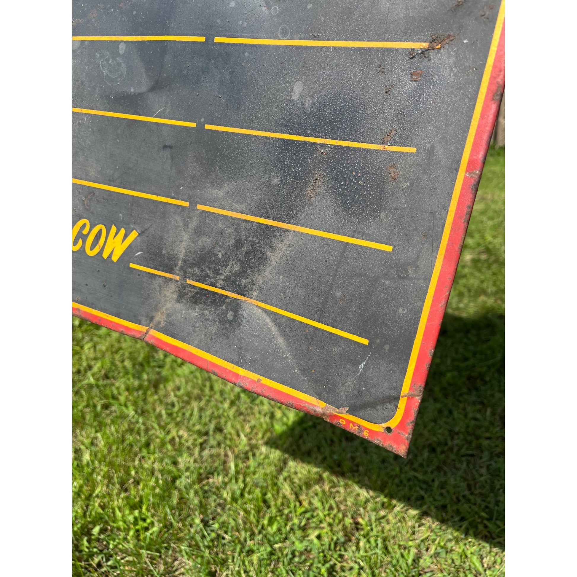 Vintage 1930s Dad's Root Beer Soda Tin Embossed Sign Menu Board Black Cow