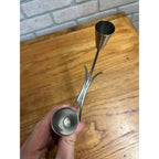 Pair of Vintage MCM Stainless Steel Danish Modern Candle Holders 1960s Retro