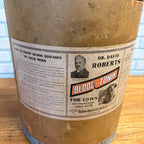 Scarce Dr. Roberts Blood Tonik Livestock Cow Barrel Veterinarian Decor