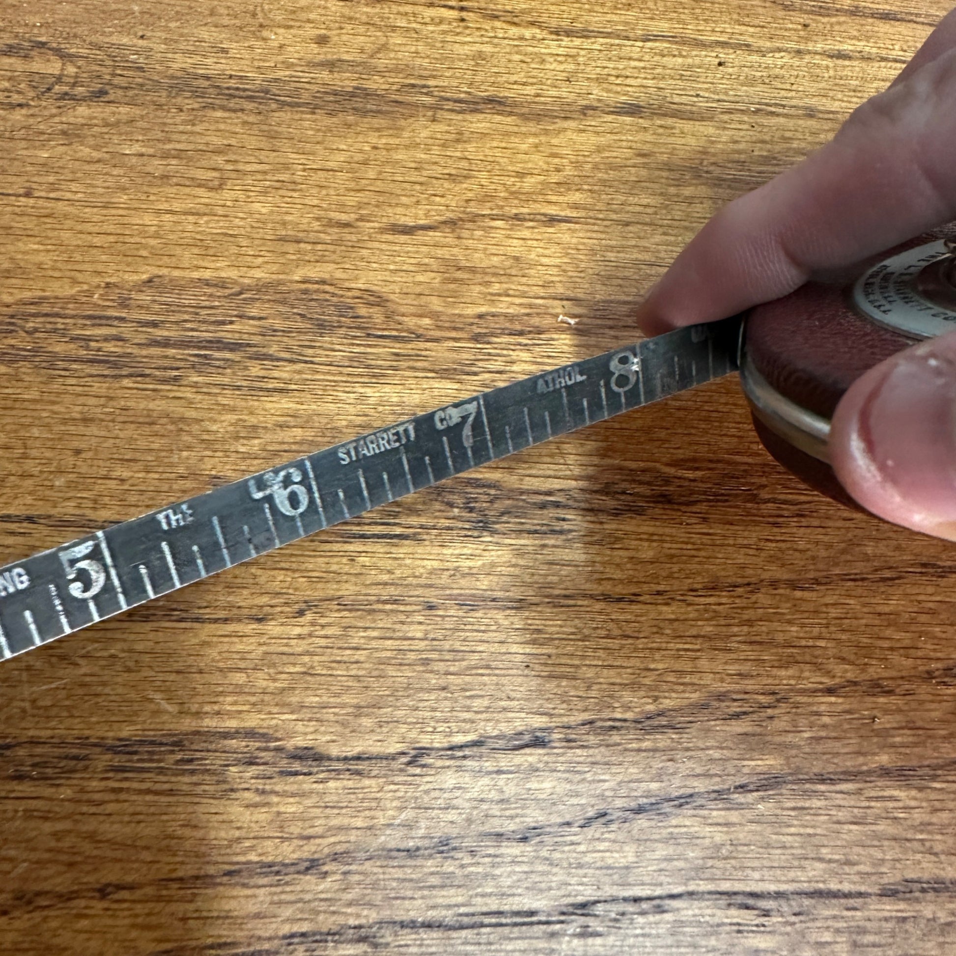 Vintage Starrett 50ft. Wind Up Metal Tape Measure No. H530