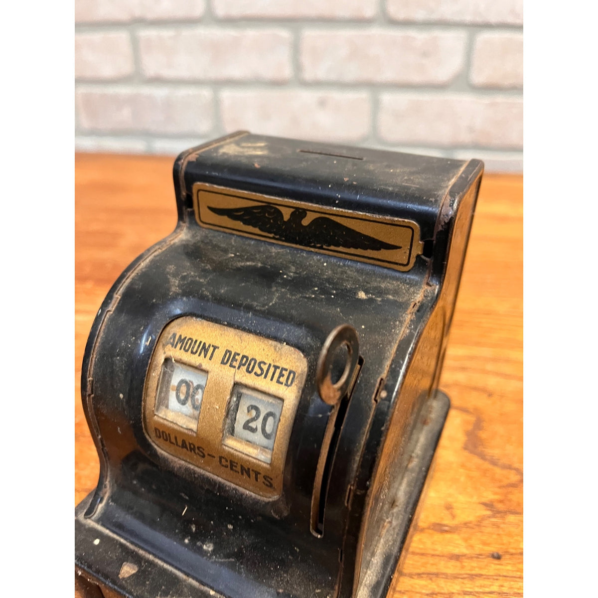 Rare Antique Uncle Sam’s Nickel Register Bank Pre 1923 Made In USA 5.75" Tall