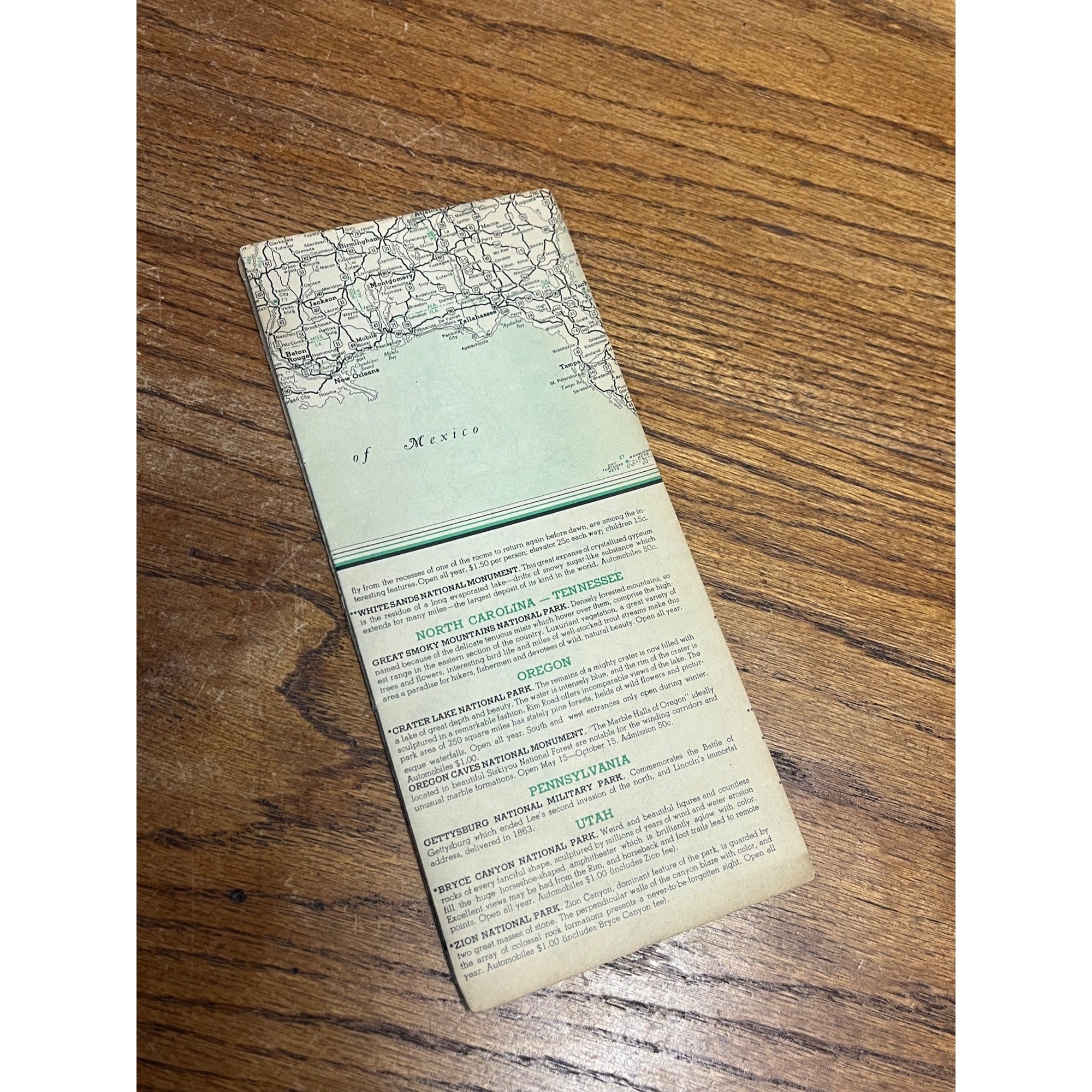 Vintage 1940s Wisconsin Cities Service Oil Gas Service Station Road Map WI Wis