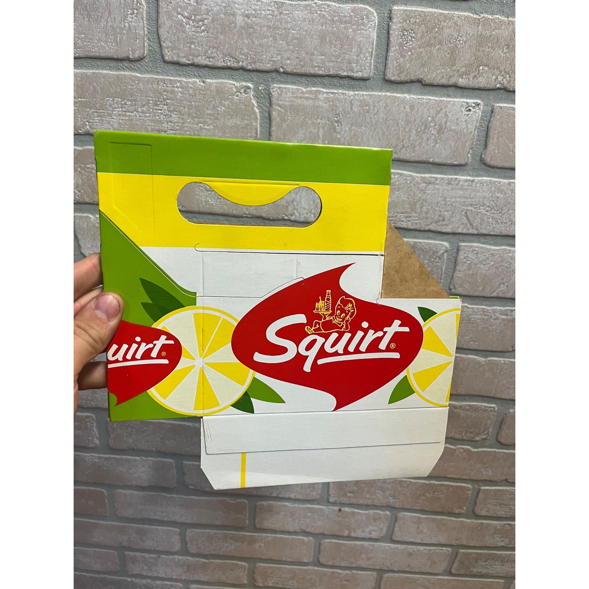 Vintage 1960s Squirt NOS Soda Carrier Totes Advertising Bottle Carrier