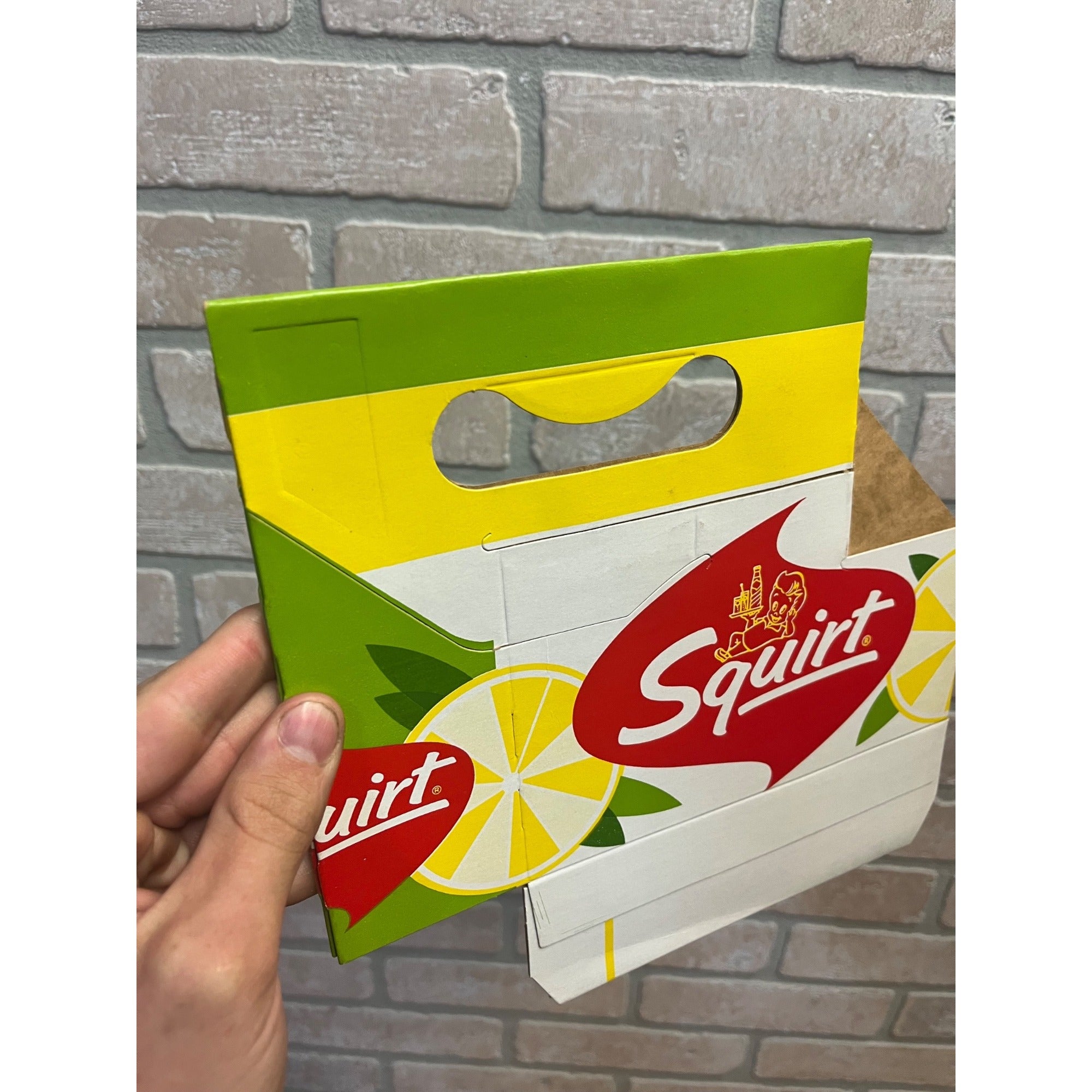 Vintage 1960s Squirt NOS Soda Carrier Totes Advertising Bottle Carrier