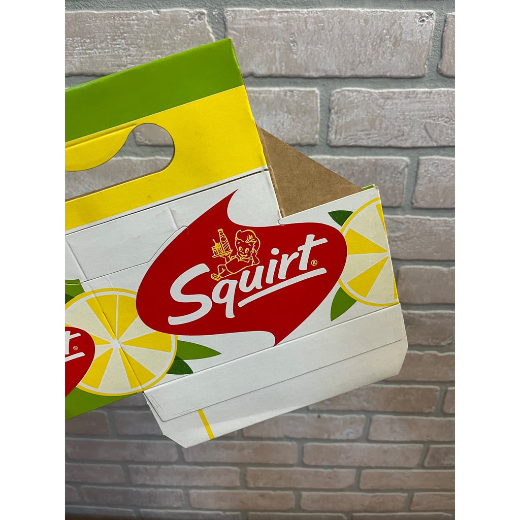 Vintage 1960s Squirt NOS Soda Carrier Totes Advertising Bottle Carrier