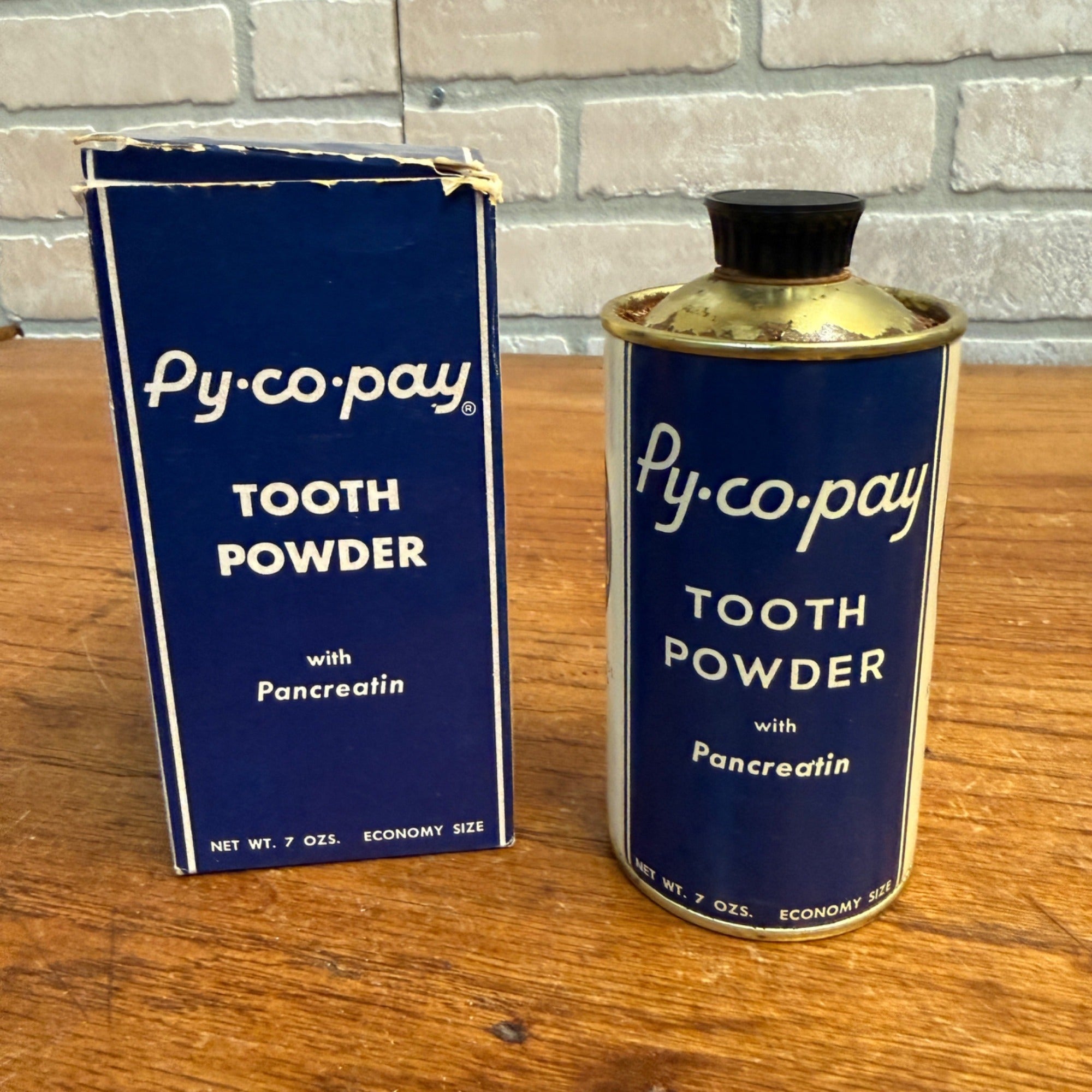 Vintage 1950's Tin Py-co-pay Tooth Powder. Full With Original Box