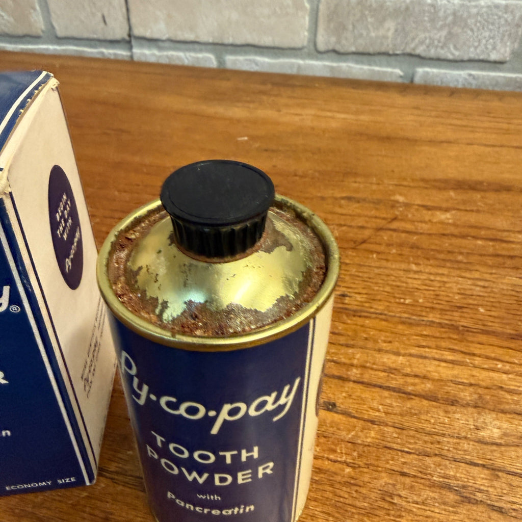 Vintage 1950's Tin Py-co-pay Tooth Powder. Full With Original Box
