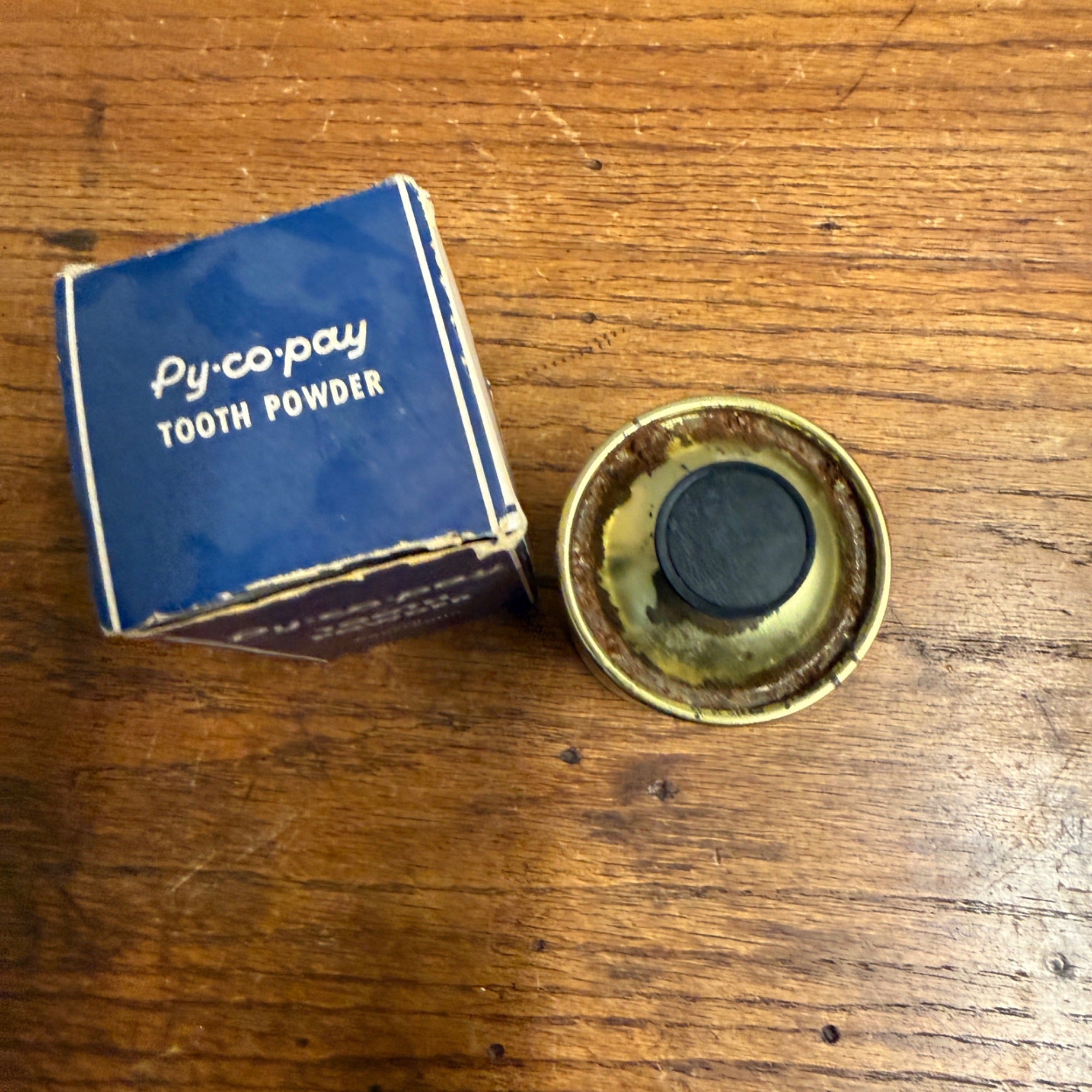 Vintage 1950's Tin Py-co-pay Tooth Powder. Full With Original Box