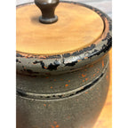 Early Antique Advertising Stoneware J. A. Franz Pomeroy Ohio Stenciled Crock Jar