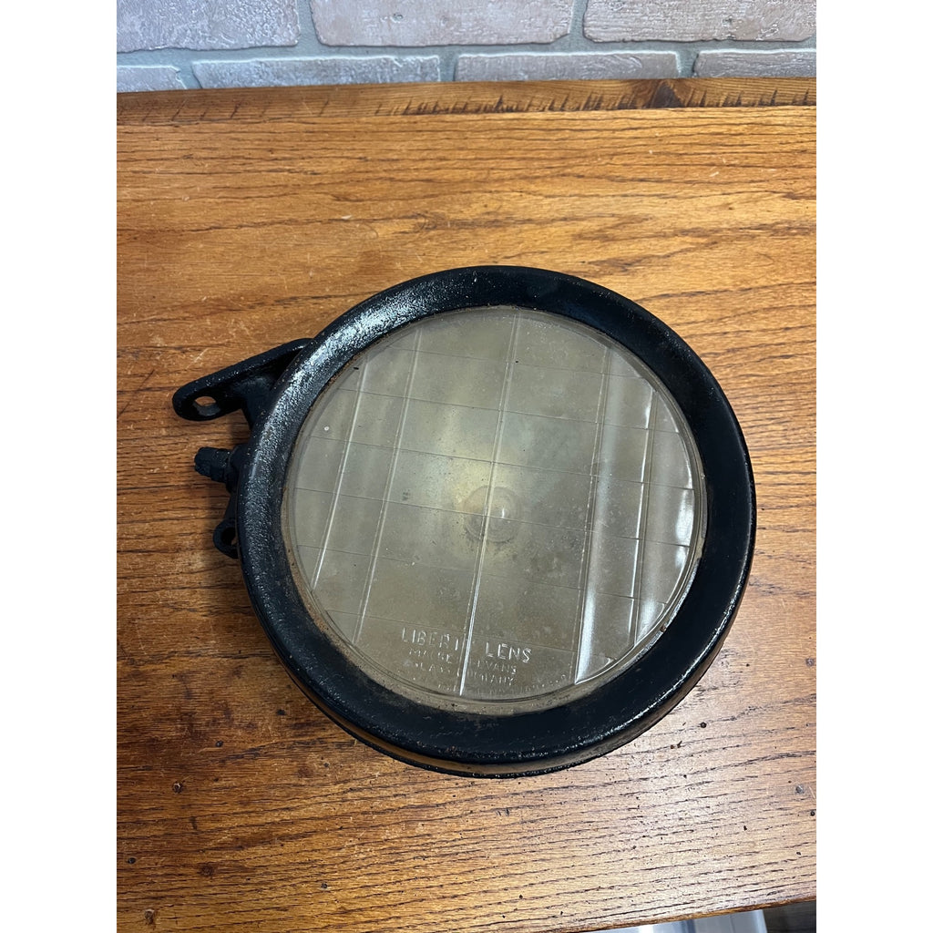 RARE Antique Railroad Electric Utility Caboose Service Lamp Light Macbeth Evans Liberty Lens