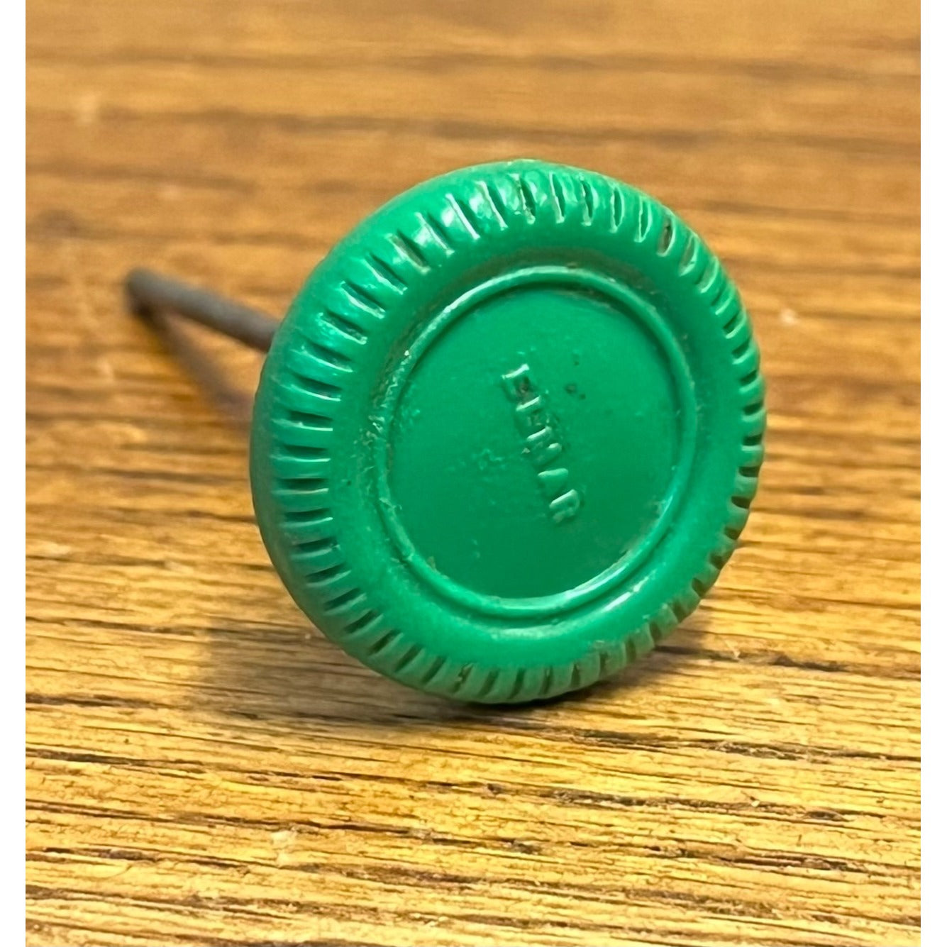 Vintage Elmar Hard Plastic Green Replacement Wheel Tire for Mr. Peanut Race Car