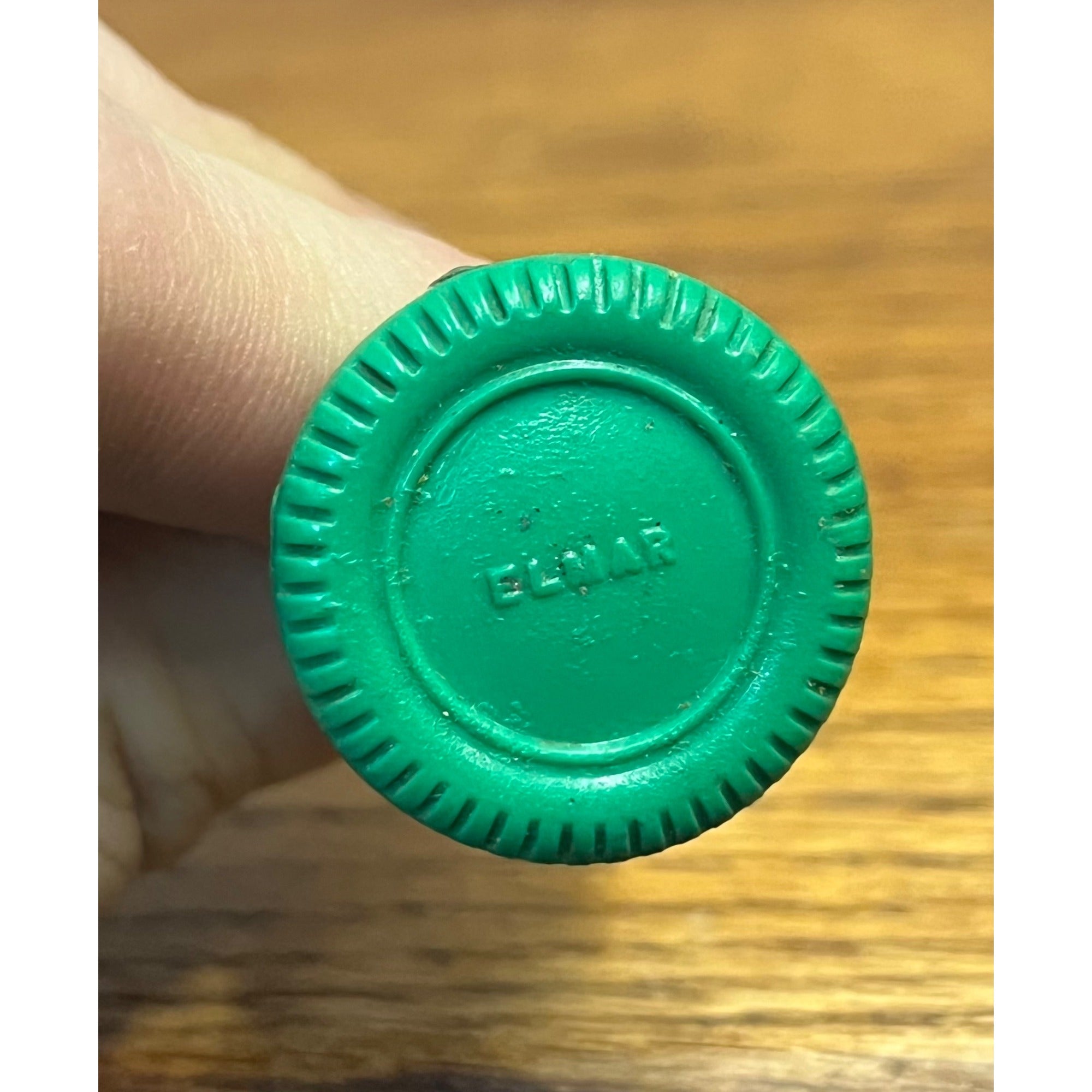 Vintage Elmar Hard Plastic Green Replacement Wheel Tire for Mr. Peanut Race Car