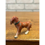 Vintage Hubley Bloodhound Dog Figurine Miniature 2-1/4" Small Figure 1920s