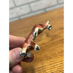 Vintage Hubley Bloodhound Dog Figurine Miniature 2-1/4" Small Figure 1920s