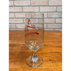 Vintage Leinenkugels Beer 6-3/4" Footed Beer Glass Indian Maiden "A Legend in.."