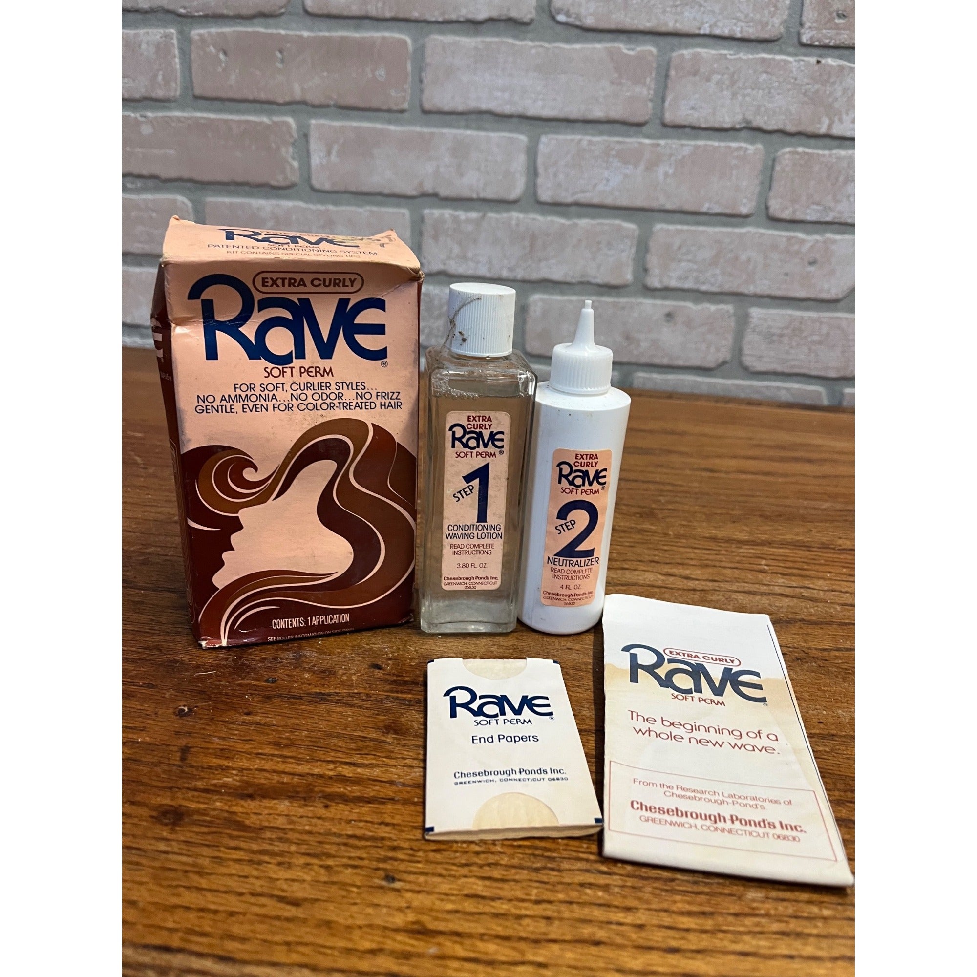 Vintage Rave Soft Perm Box Decoration NOS Haircare Pharmacy Decor Deadstock