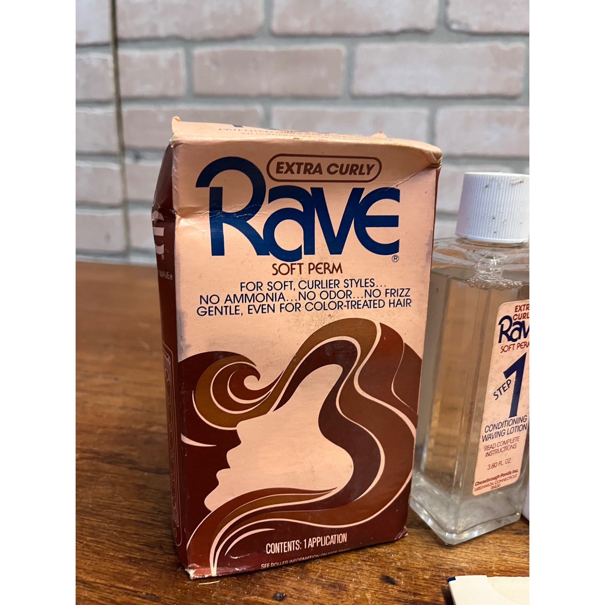 Vintage Rave Soft Perm Box Decoration NOS Haircare Pharmacy Decor Deadstock