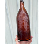 Pre-Pro Clinton Brewing Co. Iowa Amber Half Gallon Picnic Beer Blob Bottle