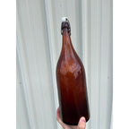 Pre-Pro Clinton Brewing Co. Iowa Amber Half Gallon Picnic Beer Blob Bottle