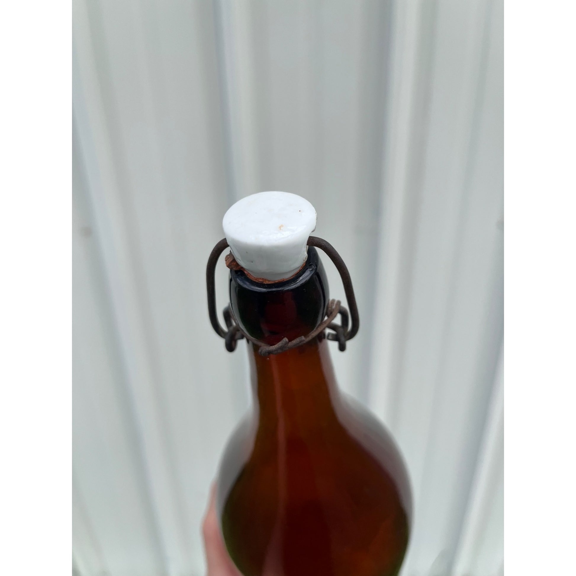 Pre-Pro Clinton Brewing Co. Iowa Amber Half Gallon Picnic Beer Blob Bottle
