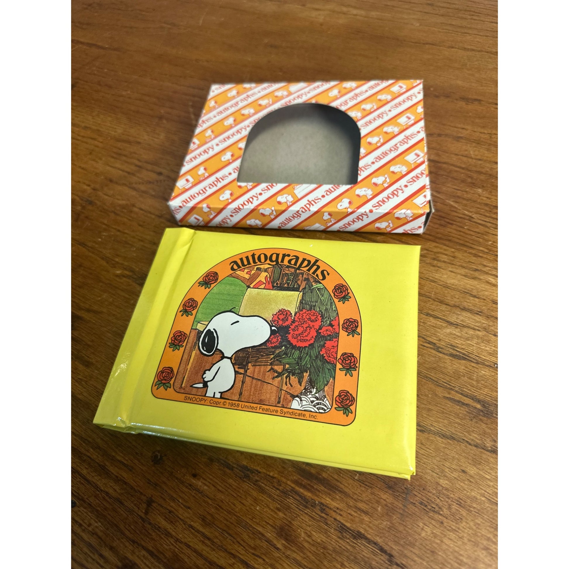 Vintage 1958 Snoopy the Dog Peanuts Autograph Book NEW NOS Unused