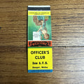 1940s 1950s Pinup Girl Girlie Matchbook Cover Officers Club Bangor Maine